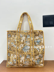 Sustainable Cotton Quilted Beach Bag
