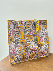 Eco Friendly Cotton Quilted Tote Bag
