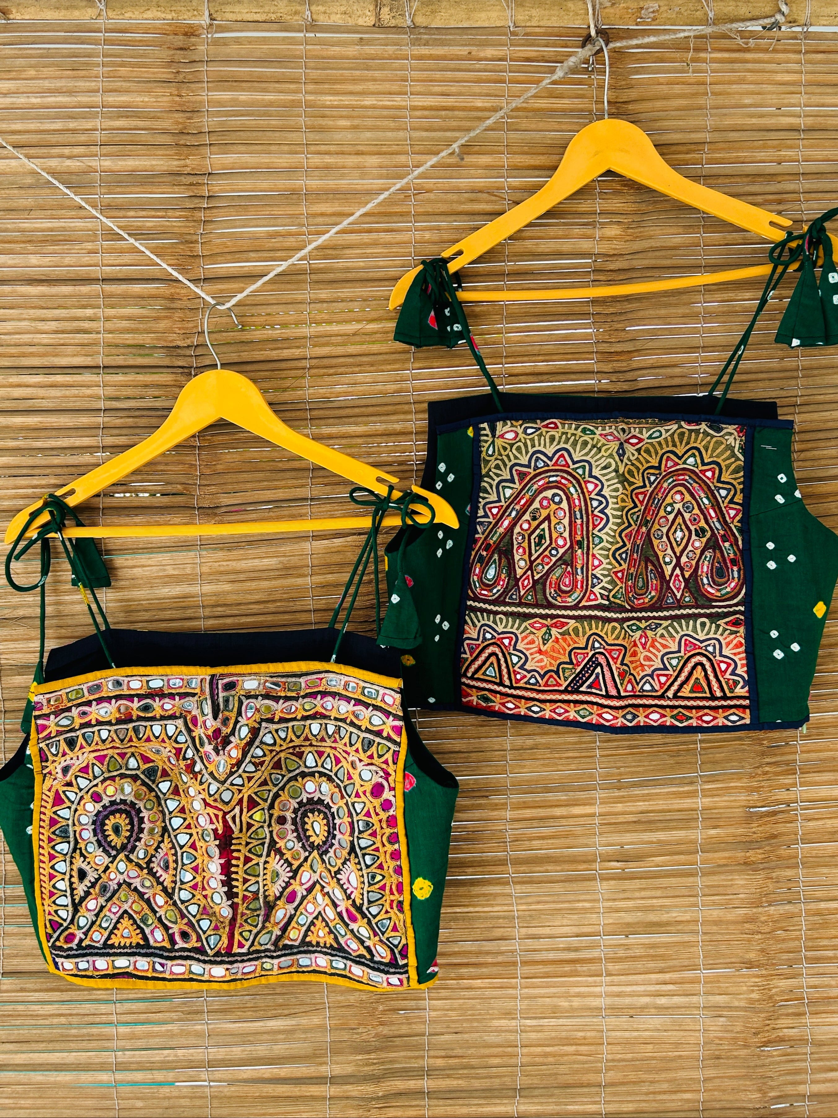 Vintage Embroidered Crop Top