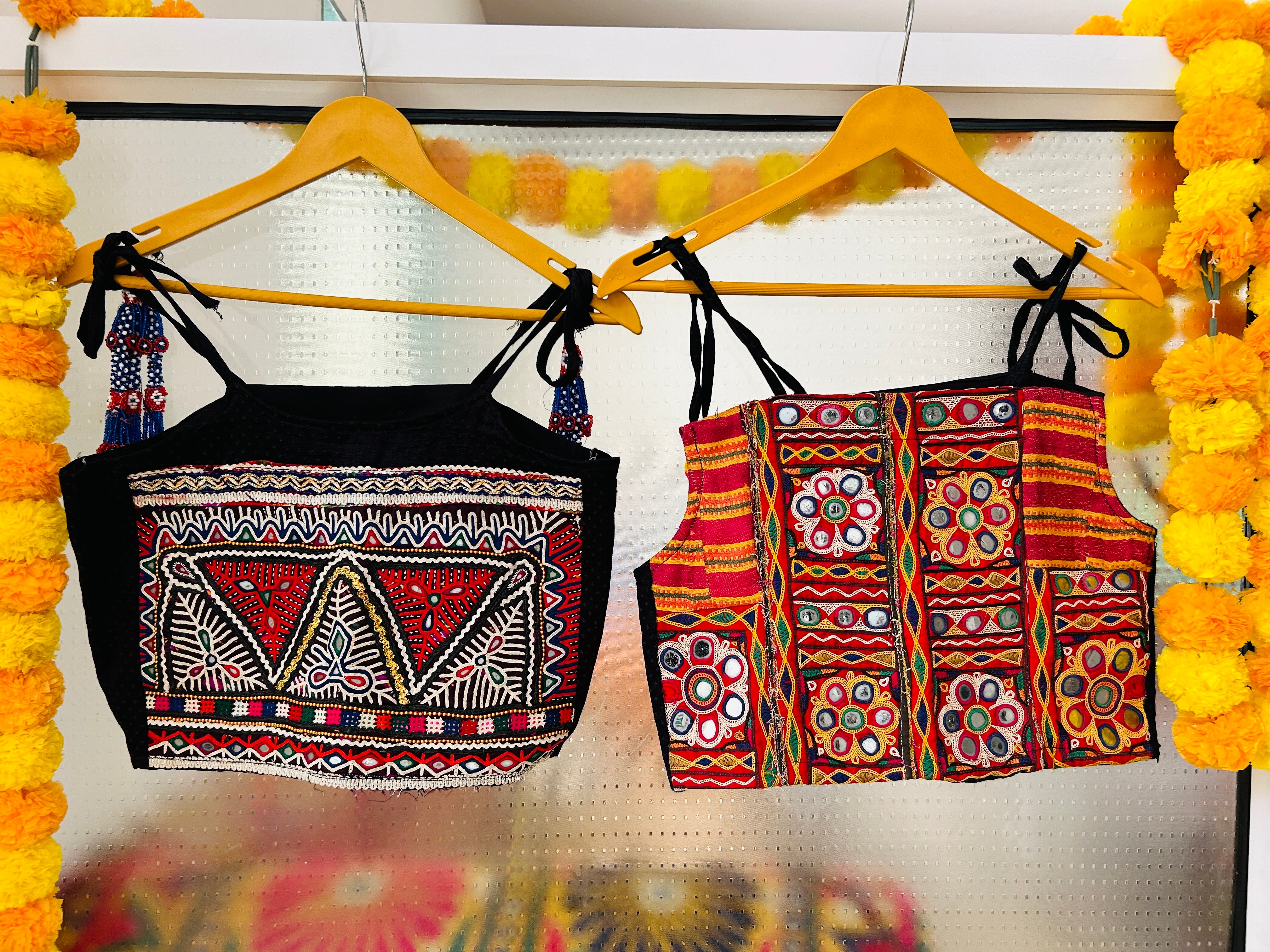 Navratri Embroidered Crop Top