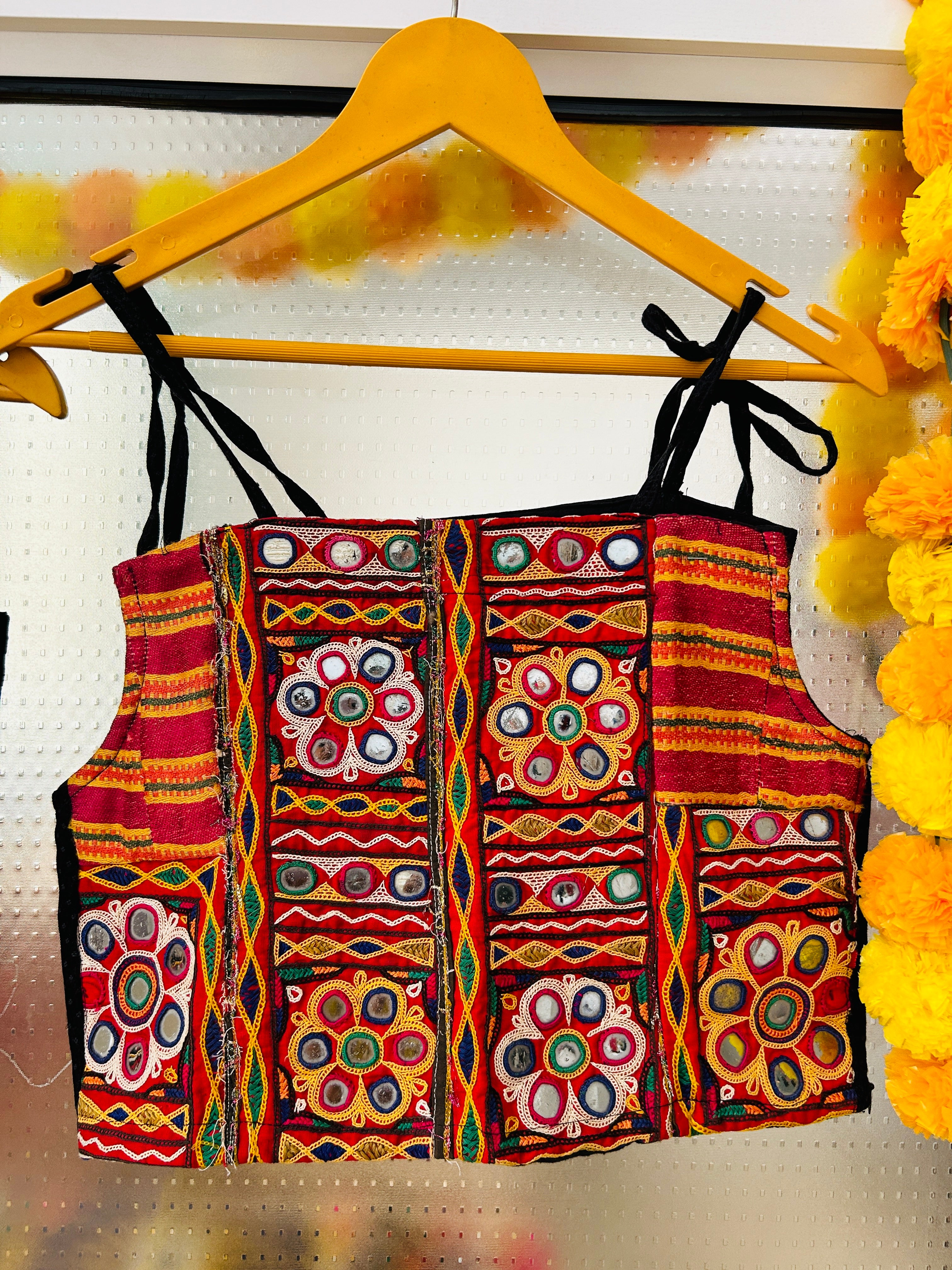 Navratri Embroidered Crop Top