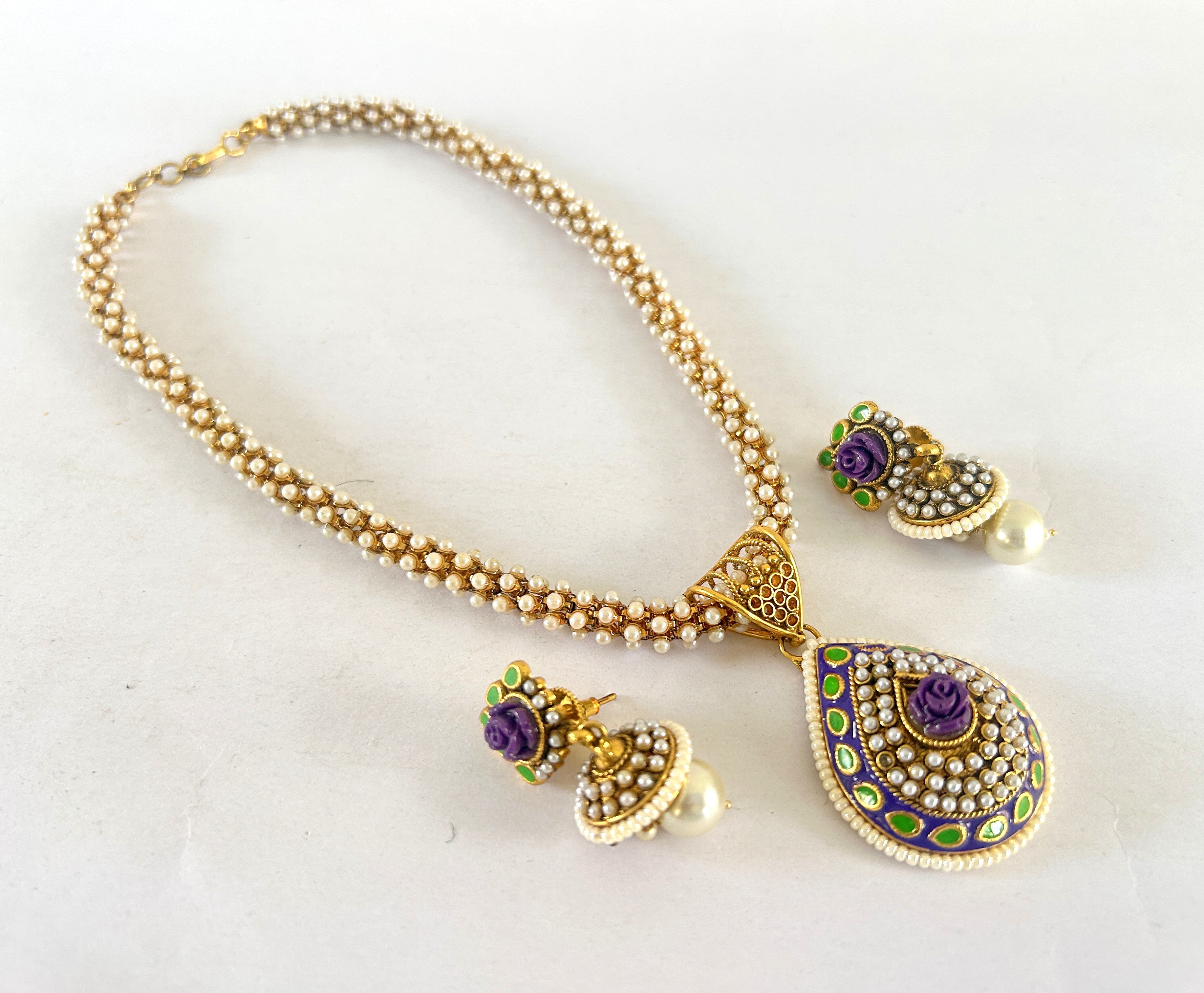 Wholesale Indian Pearl Necklace Set