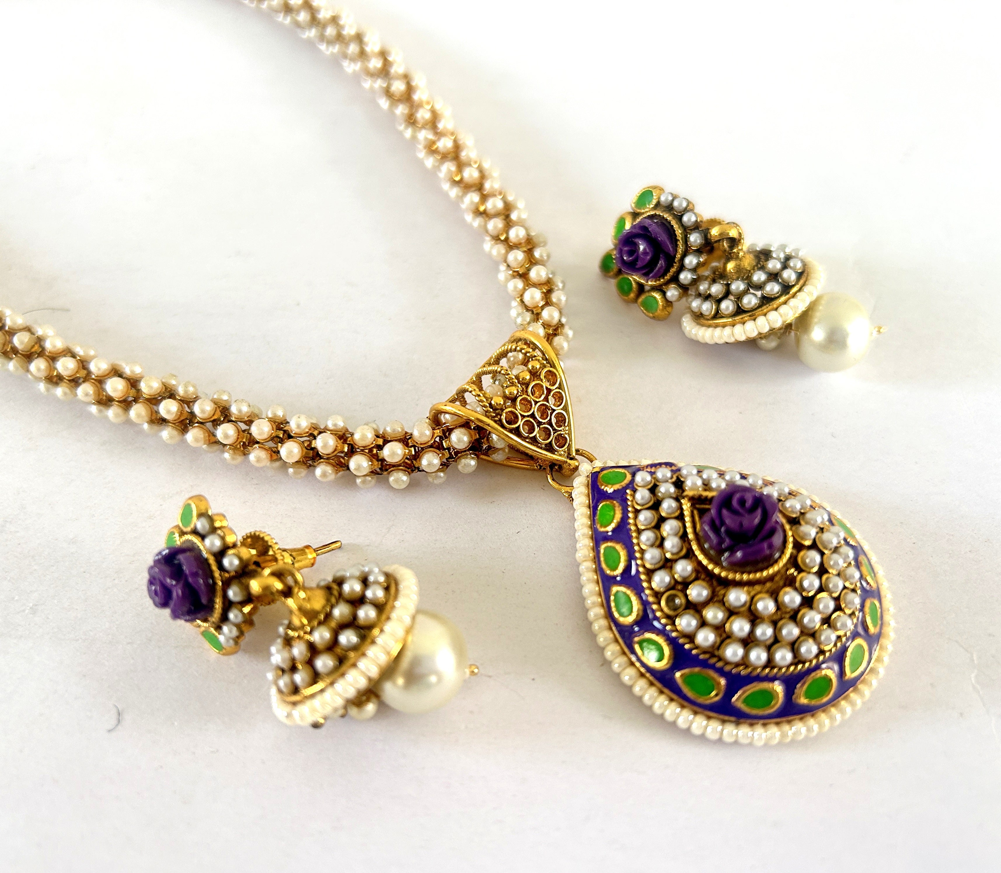 Wholesale Indian Pearl Necklace Set