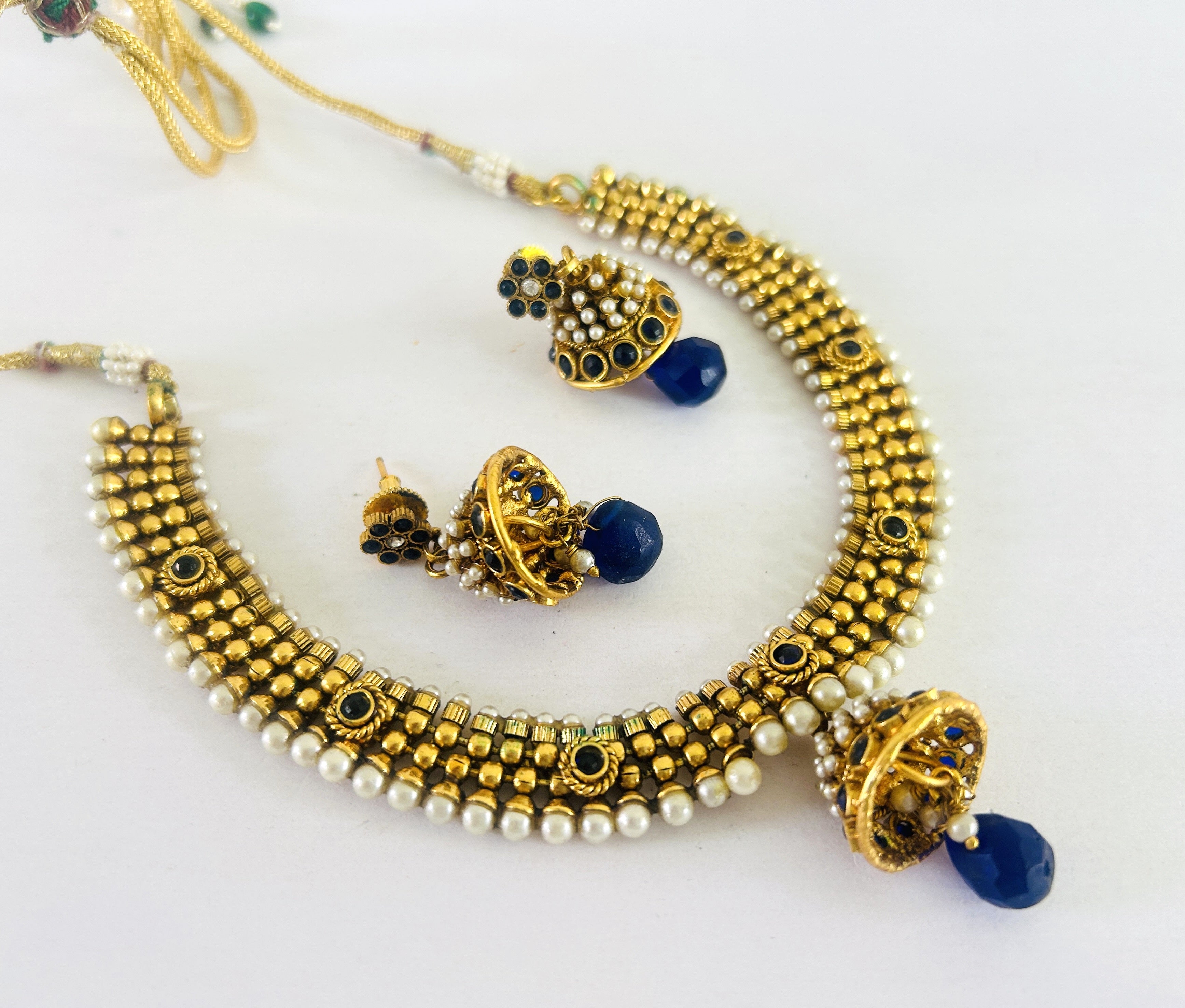 Indian One Gram Gold Jewelry Set