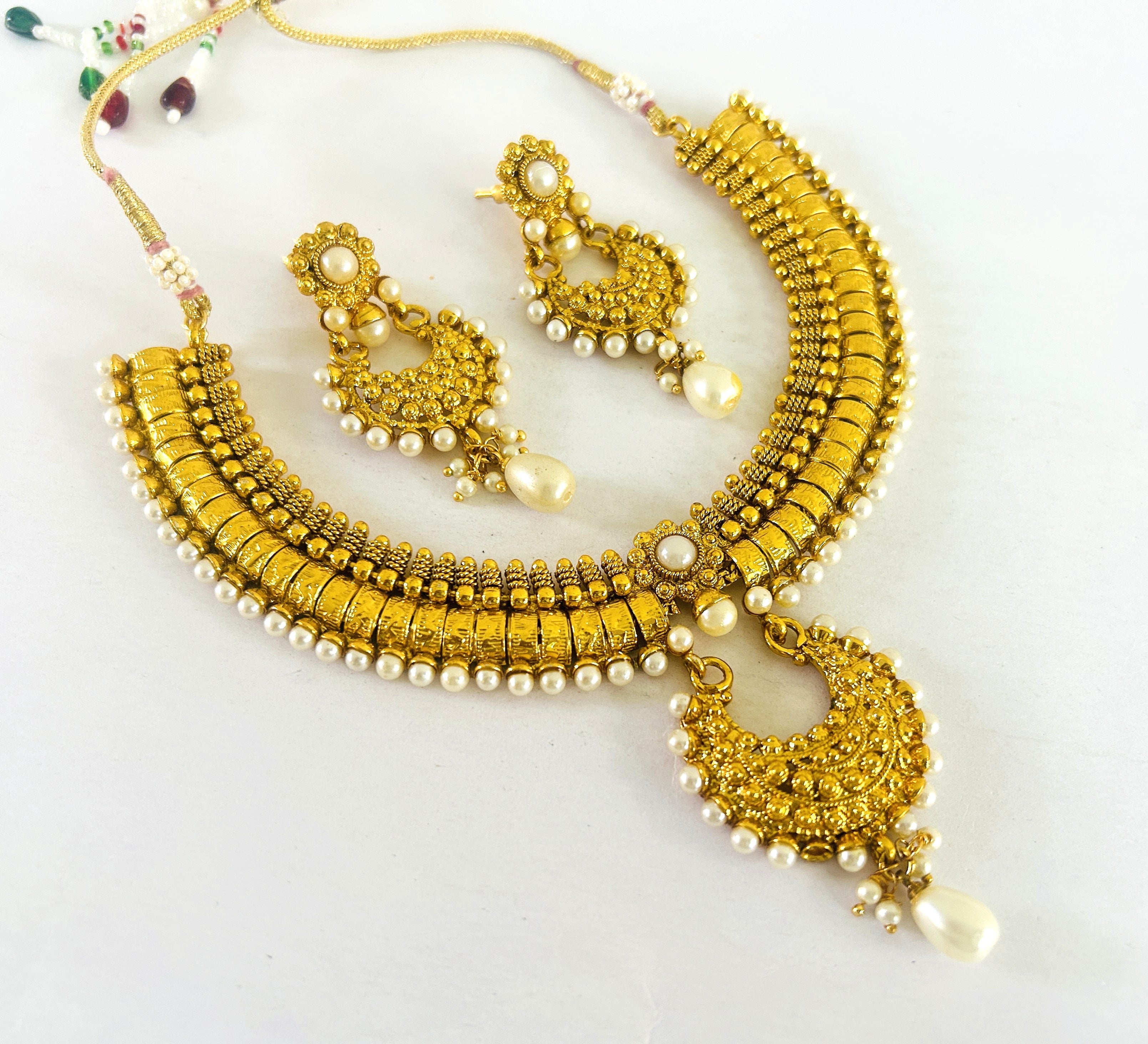 Indian One Gram Gold Jewelry Set