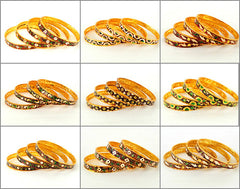 Gold Plated Meenakari Bangles