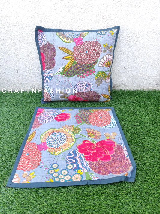 Kantha Quilted Cushion Cover