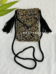 Boho Jute Phone Pouch Clutch