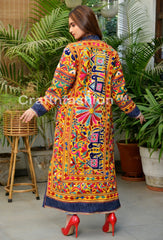 Kutch Embroidery Duster Jacket Coat