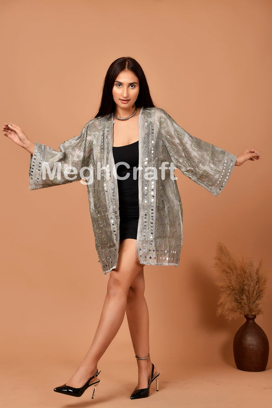 Trendy Fringe Short Kimono