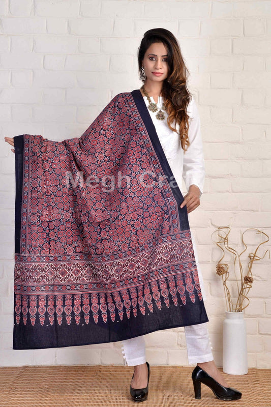 Designer Ajrakh Dupatta Stole