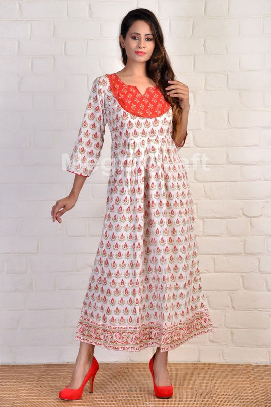 Hand Block Printed Long Kurti