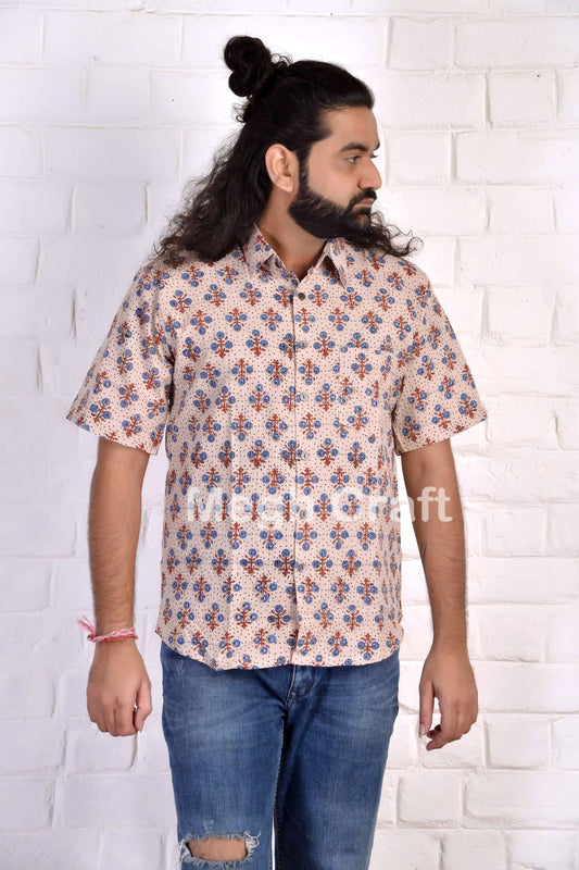 Hand Block Print Cotton Men Shirt