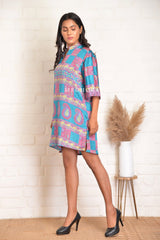 Summer wear Silk Collared Dress