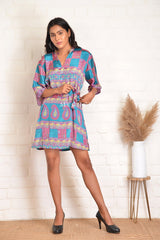 Summer wear Silk Collared Dress