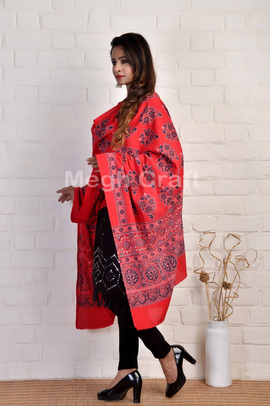 Ajrakh block printed Dupatta