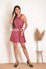 Paisley Indian Silk Short Dress