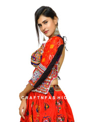 Kutch Embroidered Backless Blouse