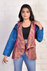 Boho Kantha Waist Coat Shrug