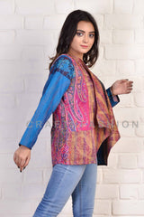 Boho Kantha Waist Coat Shrug