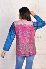 Boho Kantha Taille Manteau Haussement d’épaules