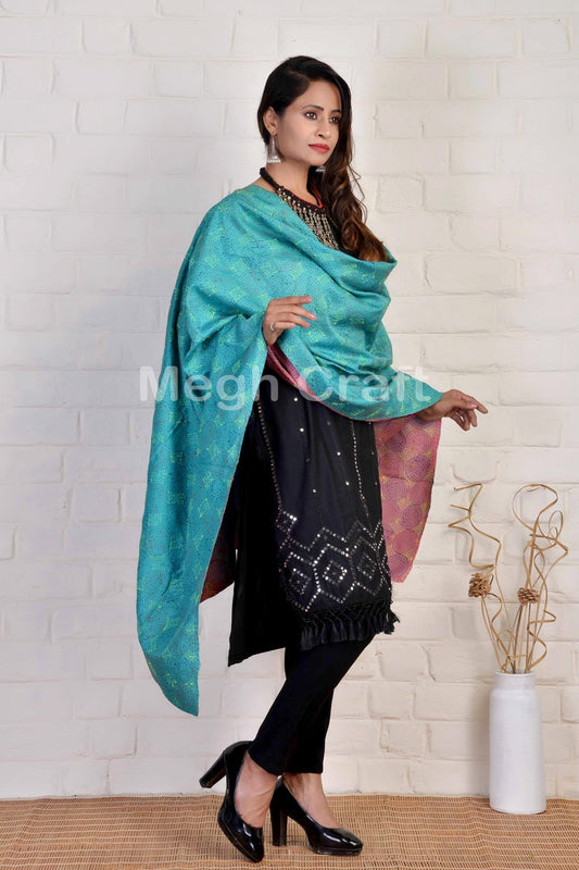 Circle Pattern Kantha Dupatta