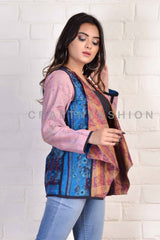 Boho Kantha Waist Coat Shrug