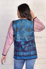 Boho Kantha Waist Coat Shrug