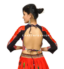 Kutch Embroidered Backless Blouse