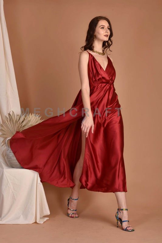 Boho Fashion Silk Satin Dress