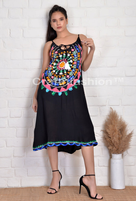 Vestido bordado bohemio