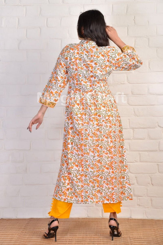 Vestido formal bohemio amarillo Kurti