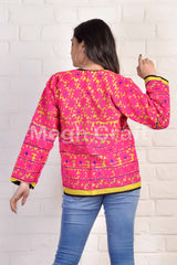 Pink Hand Embroidered Kutch Jacket