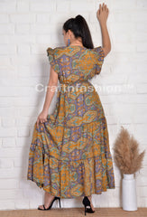 2023 Bohemian Silk Maxi Dress