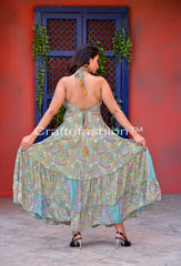 Women Bohemian Silk Dress