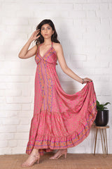 Europe Fashion Silk Halter Dress