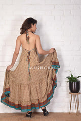 Robe indienne en soie Resort Wear