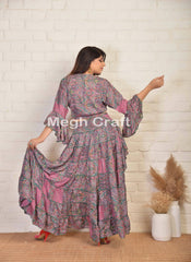 2023 Bohemian Bell sleeve Tie Top