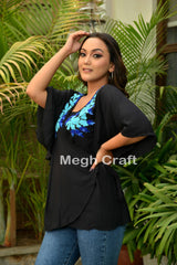 Designer Embroidered Wrap Top