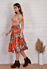 Boho Chic Frilled Skirt