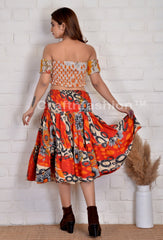 Boho Chic Frilled Skirt