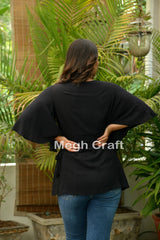 Designer Embroidered Wrap Top