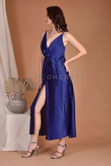 Party Wear Silk Satin Dress