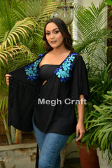 Designer Embroidered Wrap Top