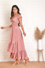 Indian Vintage Silk High Low Dress