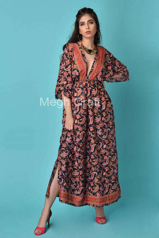 Paisley Print Free Size Dress