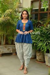 Khadi Peplum Top Dhoti