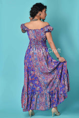 Vestido bohemio alto y fluido