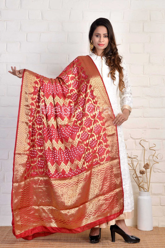 Dupatta de mariage marron