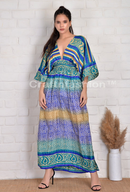 Robe Sari en soie vintage indienne